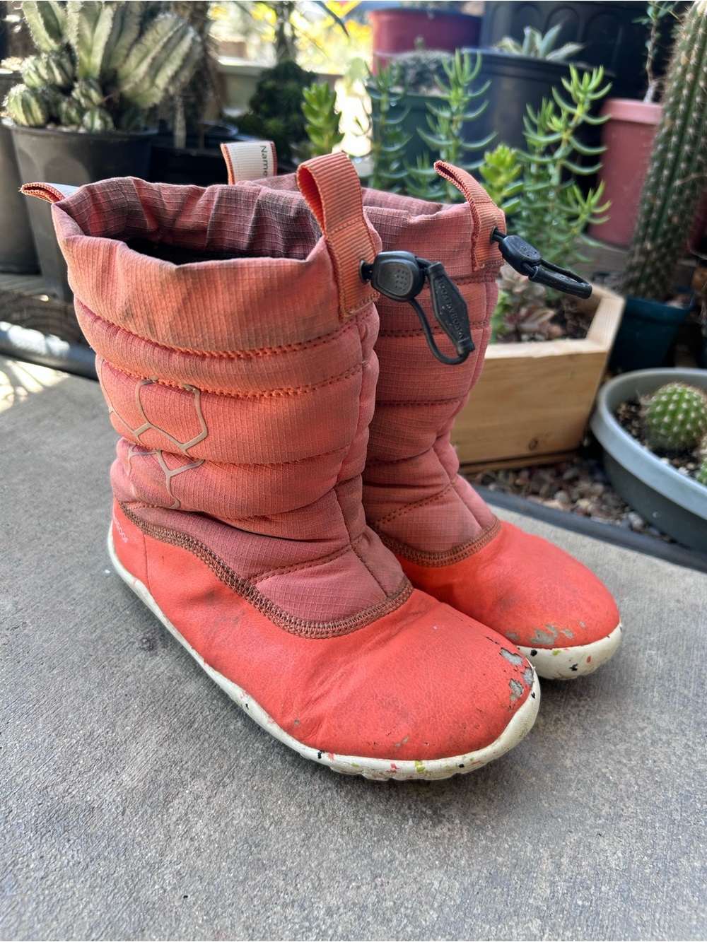 Vivo Barefoot Coral-Orange Kids Rain & Snow Boots
